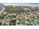 Stunning aerial view of a neighborhood with beautiful homes and water views at 5235 42Nd S St, St Petersburg, FL 33711
