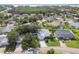 Aerial view of a residential neighborhood with waterfront views and lush greenery at 5235 42Nd S St, St Petersburg, FL 33711
