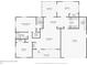 Floor plan showing layout of rooms in home including living room, bedrooms, and kitchen at 5620 Perkin Dr, New Port Richey, FL 34652