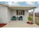 Covered patio with seating offers a relaxing outdoor space at 5620 Perkin Dr, New Port Richey, FL 34652
