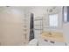 Simple bathroom with a standing shower, vanity, and classic overhead lighting at 6325 9Th S Ave, Gulfport, FL 33707