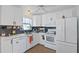 Modern kitchen featuring white cabinets, stainless steel appliances, and contemporary fixtures at 6325 9Th S Ave, Gulfport, FL 33707