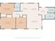 Detailed floor plan showcasing the layout of the home including the kitchen, bedrooms, and living room at 6507 N 21St St, Tampa, FL 33610