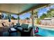 Covered patio and pool perfect for outdoor lounging at 8039 83Rd N St, Seminole, FL 33777