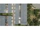 Top-down view of a townhome with a screened-in patio and detached garage at 9506 Harpender Way, Tampa, FL 33626