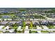Aerial view of homes with well maintained lawns, showcasing a desirable residential neighborhood at 11707 Sunburst Marble Rd, Riverview, FL 33579