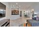 Open-concept living space showcasing a stylish kitchen and dining area at 16516 Bridgewalk Dr, Lithia, FL 33547