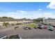 An elevated shot of the complex and parking lot. The complex is well maintained and landscaped at 2221 Swedish Dr # 55, Clearwater, FL 33763