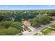 Aerial view of the home nestled among lush trees, showing the neighborhood and street at 3001 Folklore Dr, Valrico, FL 33596