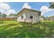Well maintained backyard with green grass and lush trees at 3001 Folklore Dr, Valrico, FL 33596