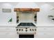 Gourmet kitchen showcases a professional range and custom wooden accents at 3501 W Tacon St, Tampa, FL 33629