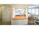 Open kitchen view from living space with breakfast bar at 37135 Sandra Ave, Zephyrhills, FL 33542