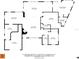Detailed floorplan showing layout of bedrooms, bathrooms, kitchen, living room, and garage at 396 Avenida Madera, Sarasota, FL 34242