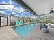 This outdoor pool features a seating area and screened-in enclosure at 4175 20Th N St, St Petersburg, FL 33741