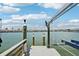 Waterfront view of boat lift, ready for your boat to be lifted out of the water at 467 Boca Ciega Point S Blvd, St Petersburg, FL 33708