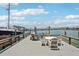 Spacious dock with outdoor seating offers stunning waterfront views of open water at 467 Boca Ciega Point S Blvd, St Petersburg, FL 33708