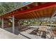 Covered picnic area with tables and grill provides an ideal space for outdoor dining and gatherings at 5043 Night Star Trl, Odessa, FL 33556