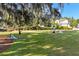 Spacious recreation area on a sprawling green lawn offers a place for to play a soccer game at 5043 Night Star Trl, Odessa, FL 33556