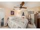 Cozy bedroom featuring a comfortable bed, ceiling fan, and serene ambiance, perfect for relaxation at 616 Highview S Cir, Brandon, FL 33510