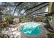 Sparkling pool with screened enclosure and patio at 616 Highview S Cir, Brandon, FL 33510