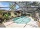 Refreshing pool with a screened enclosure, surrounded by lush landscaping at 616 Highview S Cir, Brandon, FL 33510