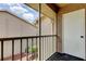 View from screened patio showcasing the exterior with neutral tones at 6428 Gloria Dr # 21, New Port Richey, FL 34653