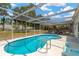 Beautiful screened-in pool area with lounge chairs and an outdoor dining set, ideal for relaxation and entertaining at 9013 Nakoma Way, Weeki Wachee, FL 34613