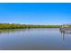 Scenic waterfront view with lush greenery along the shoreline, highlighting the natural beauty surrounding the property at 916 Seagrape Dr, Ruskin, FL 33570