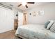 Bedroom with closet, and nautical-themed decor at 10036 Crested Fringe Dr, Riverview, FL 33578