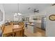 Open floor plan featuring a combined dining, kitchen, and living room area at 1017 Hamilton Ave, Tarpon Springs, FL 34689