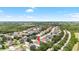 Aerial view of a neighborhood showcasing the home's location and surrounding community at 11845 Newberry Grove Loop, Riverview, FL 33579