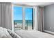 A balcony with an ocean view from the bedroom at 1390 Gulf Blvd # Ph-5, Clearwater, FL 33767