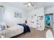 Comfortable bedroom with carpet and a closet for storage at 15422 Starling Crossing Dr, Lithia, FL 33547