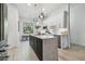 Modern kitchen with an island, stainless steel appliances, and natural lighting at 18902 Spring Hollow Dr, Lutz, FL 33559
