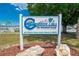 Community sign for Caribbean Isles, a 55+ waterfront co-op in Apollo Beach, FL at 210 N Saint Thomas Cir, Apollo Beach, FL 33572