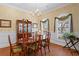 Elegant dining room with a chandelier, wainscoting and view of the outdoors at 2714 W Jetton Ave, Tampa, FL 33629