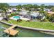 Beautiful waterfront home featuring a pool, spa, private dock, and well-manicured lawn at 2788 70Th S Ave, St Petersburg, FL 33712