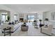 Bright living room featuring comfortable seating, fireplace, and scenic waterfront views at 2788 70Th S Ave, St Petersburg, FL 33712