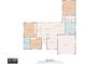 Detailed floor plan showcasing the layout of the home, including the bedrooms, kitchen, and living areas at 2834 Pelham N Rd, St Petersburg, FL 33710