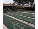 Recreational shuffleboard courts with a covered seating area and well-maintained green playing surfaces at 3137 Mission Grove Dr # 3137, Palm Harbor, FL 34684