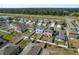 A high-angle aerial view of a modern residential neighborhood featuring well-maintained homes and accessible roadways at 34866 Daisy Meadow Loop, Zephyrhills, FL 33541