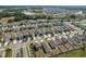 Panoramic aerial view of a meticulously planned community showcasing well-maintained lawns and diverse architecture at 34866 Daisy Meadow Loop, Zephyrhills, FL 33541