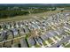 A panoramic aerial shot of a Primary-planned community showcasing well-kept homes, green spaces, and convenient roadways at 34866 Daisy Meadow Loop, Zephyrhills, FL 33541