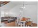Open-concept view of dining room and living room; bright space, modern colors at 7337 Glasgow Rd, Weeki Wachee, FL 34613