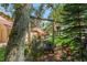Tranquil backyard scene with a swing hanging from a tree and a potted plant at 7353 Dogwood Cres, Spring Hill, FL 34607