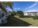 Well maintained backyard lawn with lush, green landscaping on a sunny day at 9529 Bunker Hill Ct, New Port Richey, FL 34655
