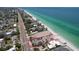 The property is located near beach access, shown in this aerial view of the area at 110 8Th St, Belleair Beach, FL 33786