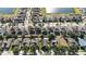 An aerial view of the neighborhood shows well-maintained homes, tree-lined streets, and serene ponds at 13653 Artesa Bell Dr, Riverview, FL 33579