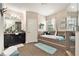 Bathroom featuring a soaking tub, tiled shower, and double vanity at 2608 Calvano Dr, Land O Lakes, FL 34639