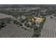 Property highlighted within outlined lot, showing the expansive landscape and home's position at 38824 Raiser Rd, Dade City, FL 33525